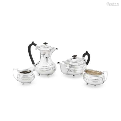 A silver four-piece tea service, Jay, Richard Attenborough C...