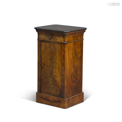 A Louis Philippe gilt-metal mounted mahogany bedside cupboar...