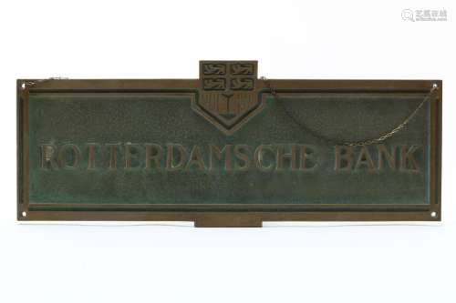 Bronzen plaat: Rotterdamsche Bank