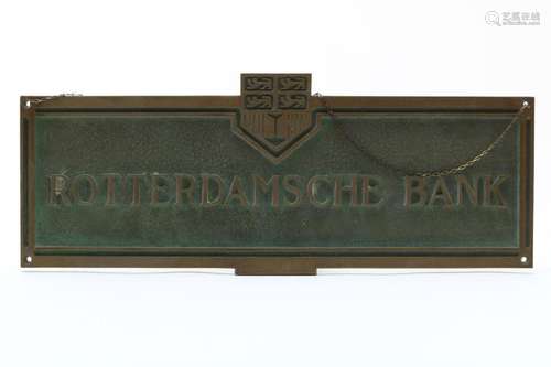 Bronzen plaat: Rotterdamsche Bank