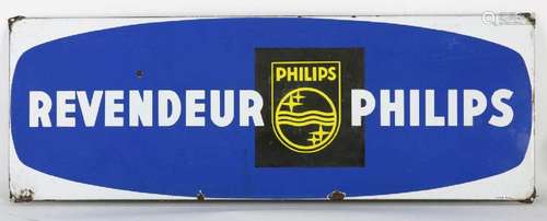 Emaille bord Revendeur Philips