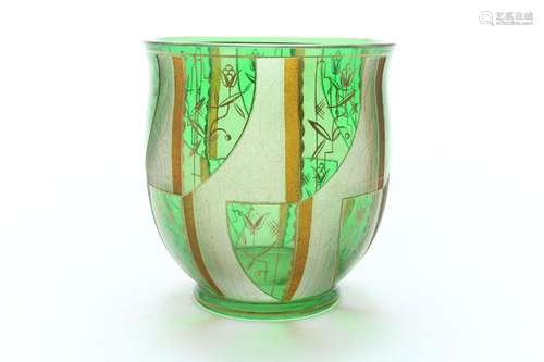 Glazen vaas t.a. Josef Hoffmann, Peche