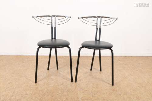 Stel chroombuis design stoelen
