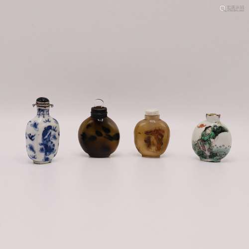 ASSORTMENT OF CHINESE SNUFF BOTTLES, QING DYNASTY (1644-1911...