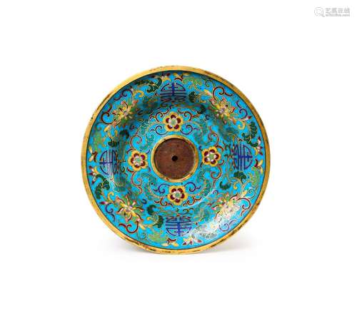 A CHINESE CLOISONNE DISH, QIANLONG PERIOD (1736-1795)