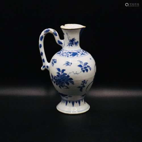 A CHINESE BLUE & WHITE JUG, CHONGZHEN (1628-1644)