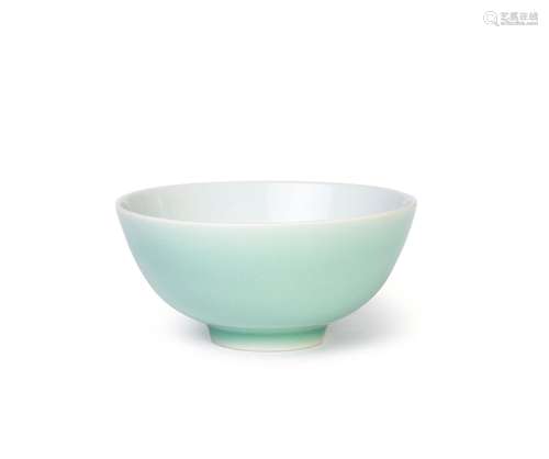 A CHINESE GREEN CELADON BOWL, QIANLONG SEAL MARK (1736-1795)