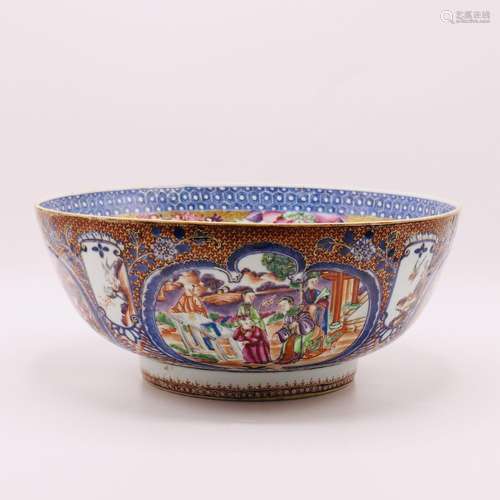 A CHINESE PUNCH BOWL, QIANLONG PERIOD (1736-1795)