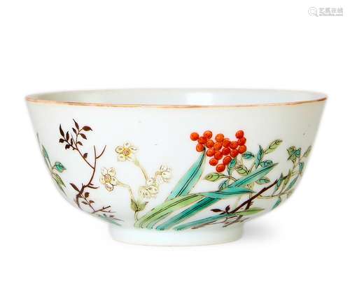 A CHINESE FAMILLE ROSE BOWL, QING DYNASTY (1644-1911)