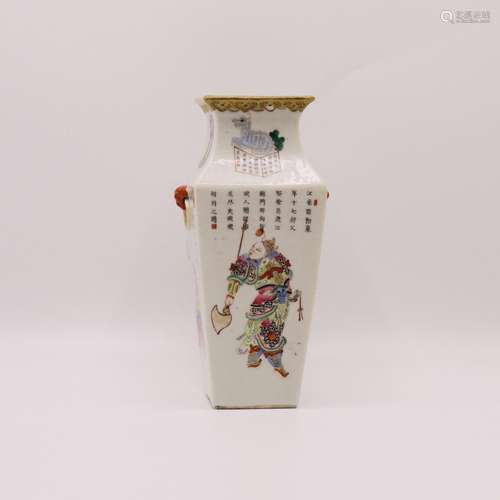 A CHINESE WU SHUANG PU SQUARE FORM VASE, QING DYNASTY (1644-...