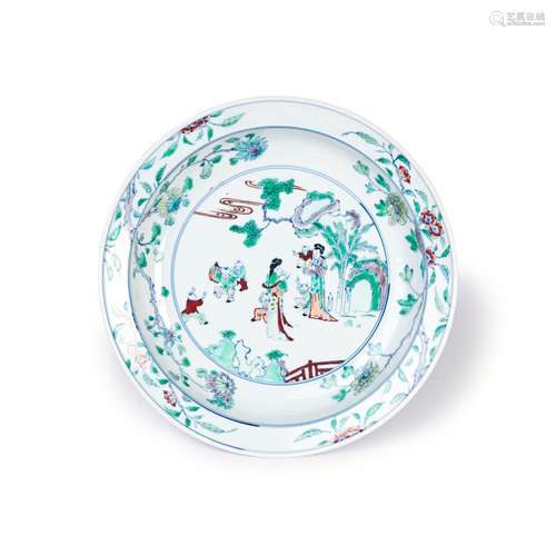 A CHINESE DOUCAI DISH, QING DYNASTY (1644-1911)