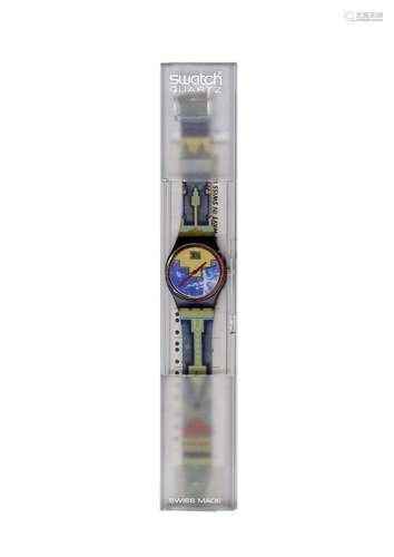 SWATCH BLUE FLAMINGO GN114 GENT, 1991