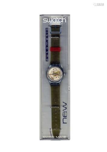 SWATCH BLUE MATIC SAN100 AUTOMATIC, 1991