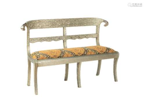 ANGLO INDIAN METAL CLAD BENCH