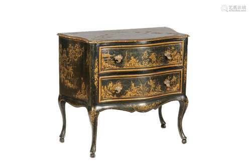 CHINOISERIE STYLE TWO-DRAWER COMMODE