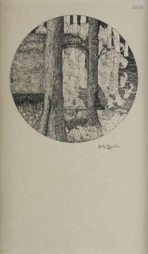 ADOLFO BARNATÁN. Paris (1951). "Landscape", 1972