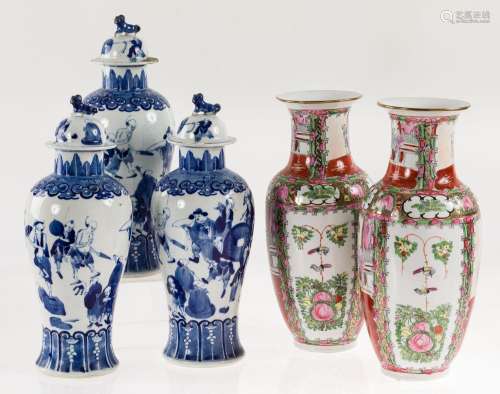 Pair of vases, China, 20th century.