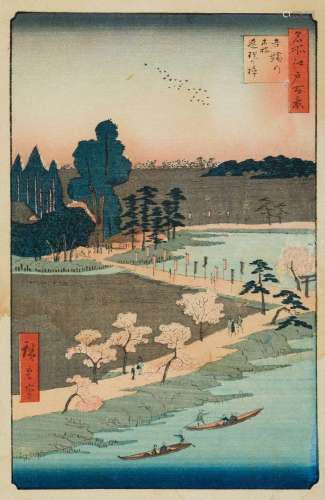 UTAGAWA HIROSHIGE Japan (1797) / (1858) "The Shrine of ...