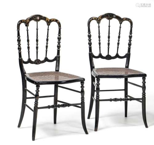 Pair of Elizabethan dance chairs, Philippines, 19th century