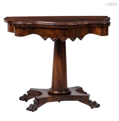 Rosewood side console, William IV, England, 19th century
