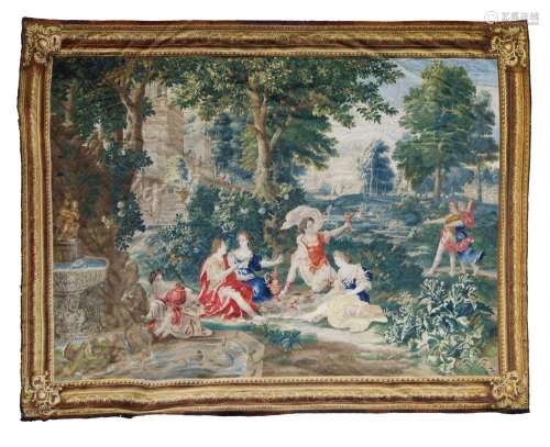Wool woven tapestry, Aubusson manufactory, France, 18th cent...