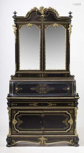 Two-bodied desk in Napoleon III style, France, 20th century