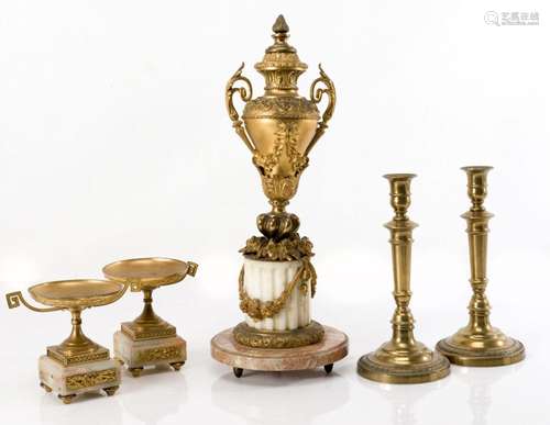 Gilt bronze and marble cup