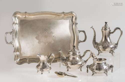 French silver coffee set 19th century-20th century