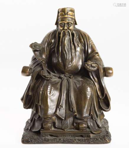 "Jade Emperor" patinated bronze, China,early 20th ...
