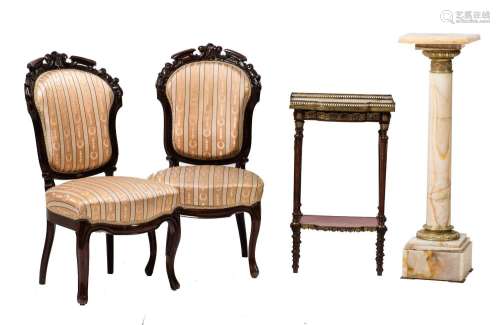 Pair of Alphonsine chairs, Spain,early 20th century