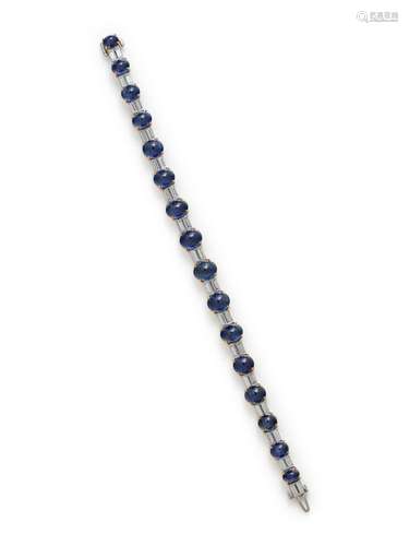 SAPPHIRE AND DIAMOND BRACELET