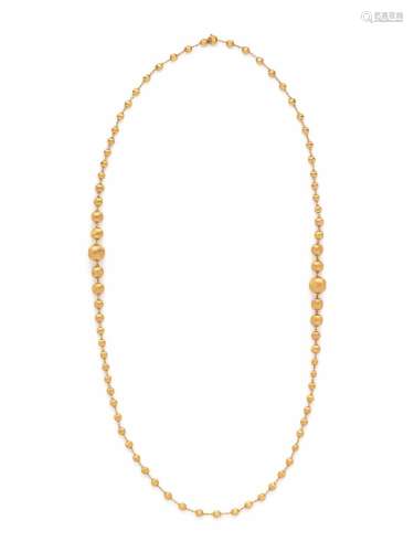 MARCO BICEGO, YELLOW GOLD `AFRICA` NECKLACE