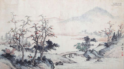 吳詠香，秋山行遊圖