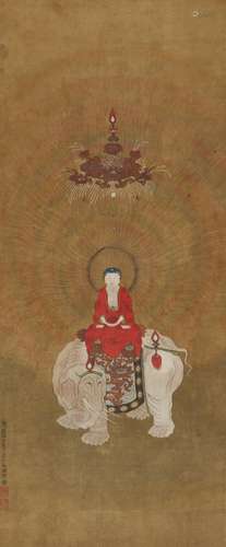 AFTER WU BIN (ACTIVE CA. 1583-1626)  Puxian Riding A White E...