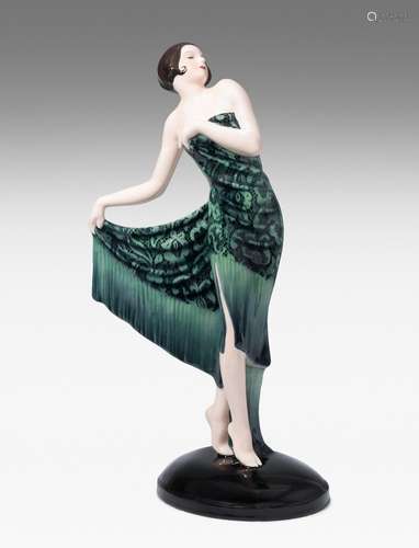 Friedrich Goldscheider Wien, Figur "Spanischer Shawl&qu...