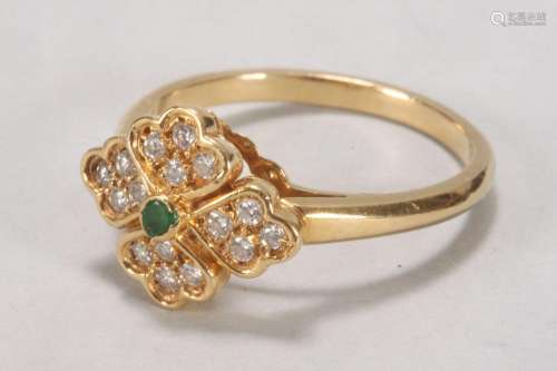 Mauboussin 18ct Gold, Diamond & Emerald Ring,