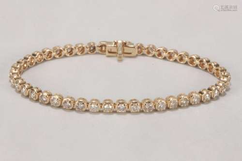 14ct Gold and Diamond Tennis Bracelet,