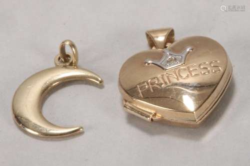 Two Small Gold Pendants,