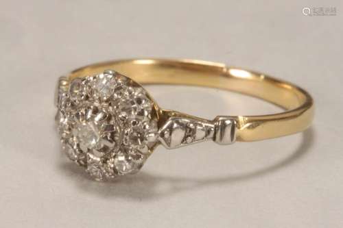 1940`s 18ct Gold Diamond Ring,
