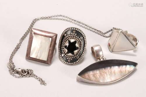 Four Sterling Silver Items,