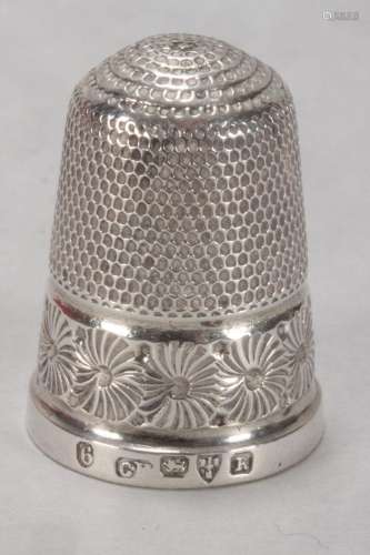 Late Victorian Sterling Silver Thimble,
