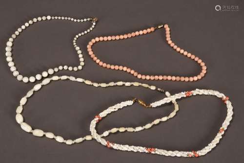 Four Bead Necklaces,