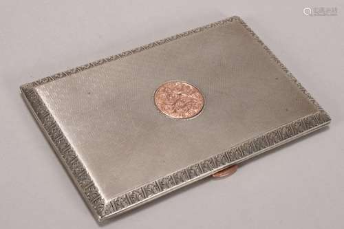 George VI Sterling Silver & Rose Gold Cigarette