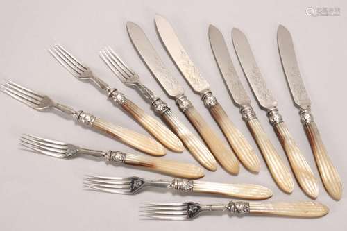 Victorian Sterling Silver Part Fruit Service,