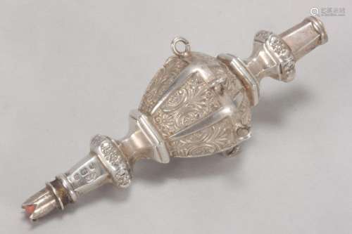 English Sterling Silver Baby`s Rattle,