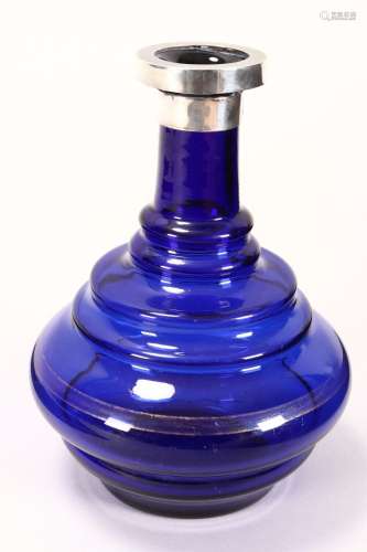 Bristol Blue Glass Carafe,