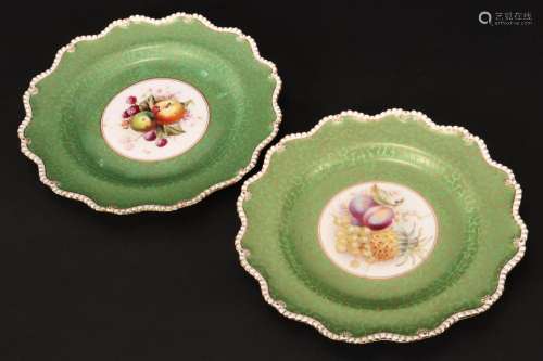 Pair of Royal Worcester Cabinet Plates,