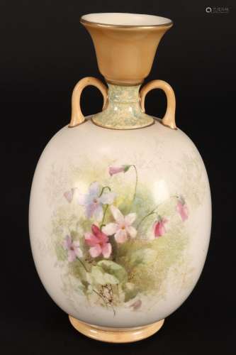 Doulton Burslem Twin Handled Porcelain Vase,