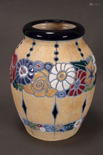 Mid 20th Century Amphora Pottery Vase,