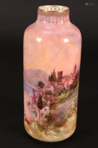 Royal Doulton Hand Painted Porcelain Vase,